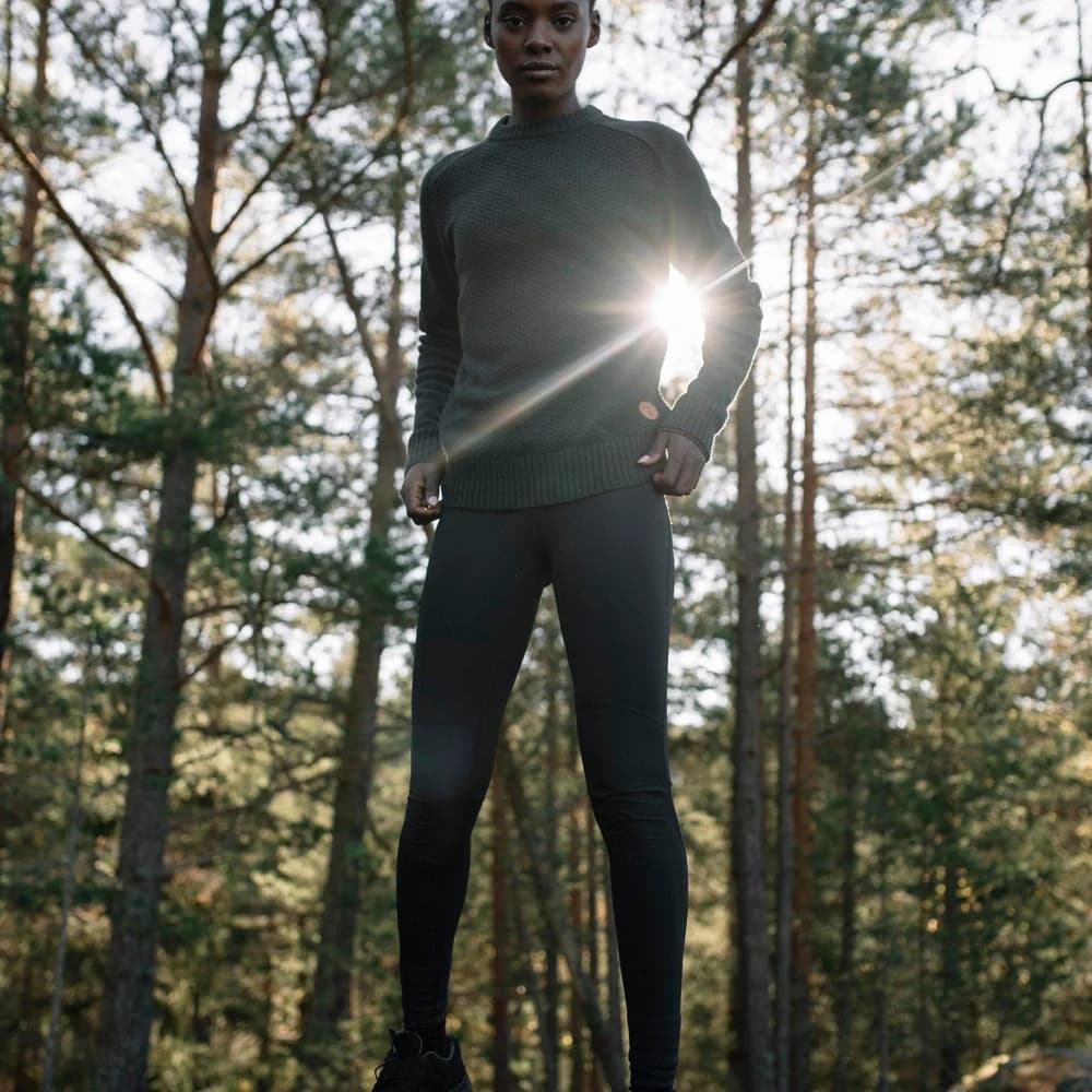 W Maple Hiking Tights Black, view: 2