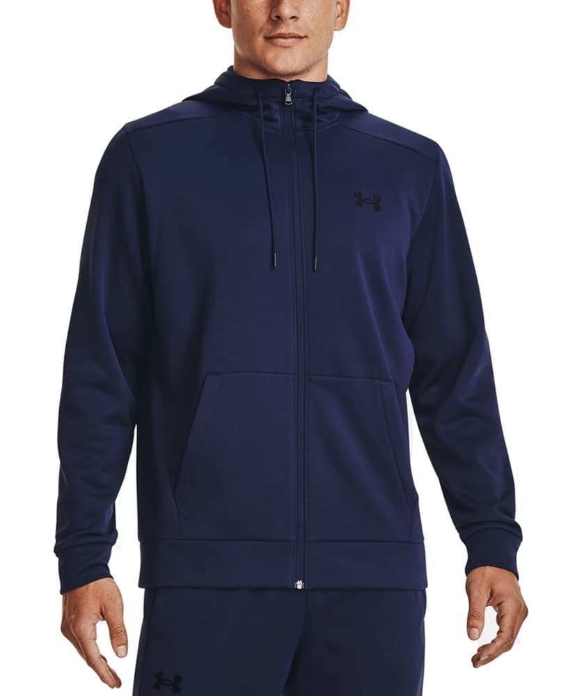 UA Armour Fleece FZ Hoodie Midnight Navy, view: 1