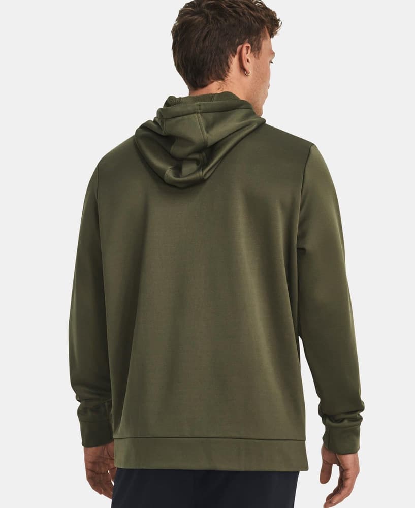 UA Armour Fleece FZ Hoodie Marine OD Green, view: 2