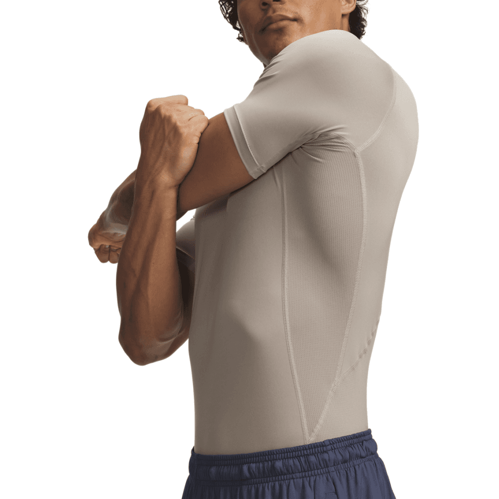 M's Heatgear Armour Comp Short Sleeve Timberwolf Taupe, view: 2