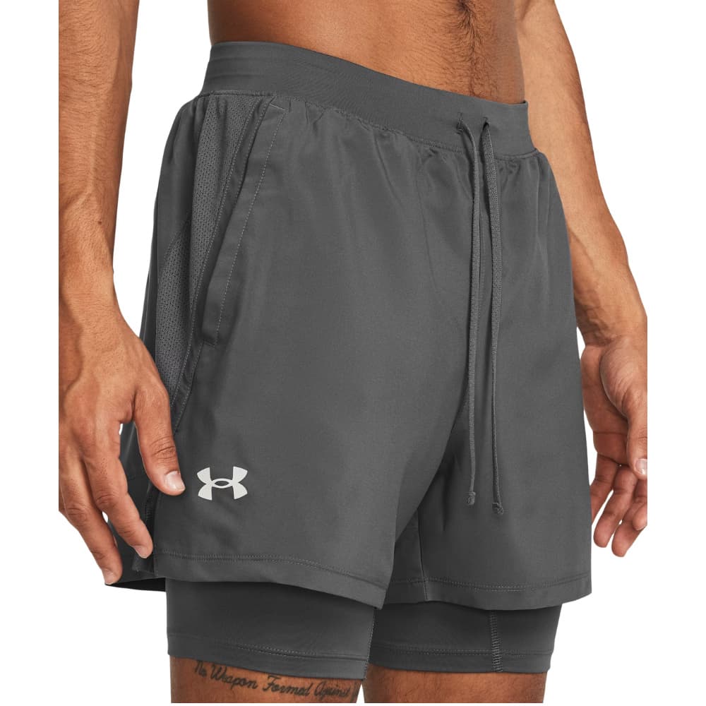 UA Launch 5'' 2-In-1 Shorts Castlerock, view: 2
