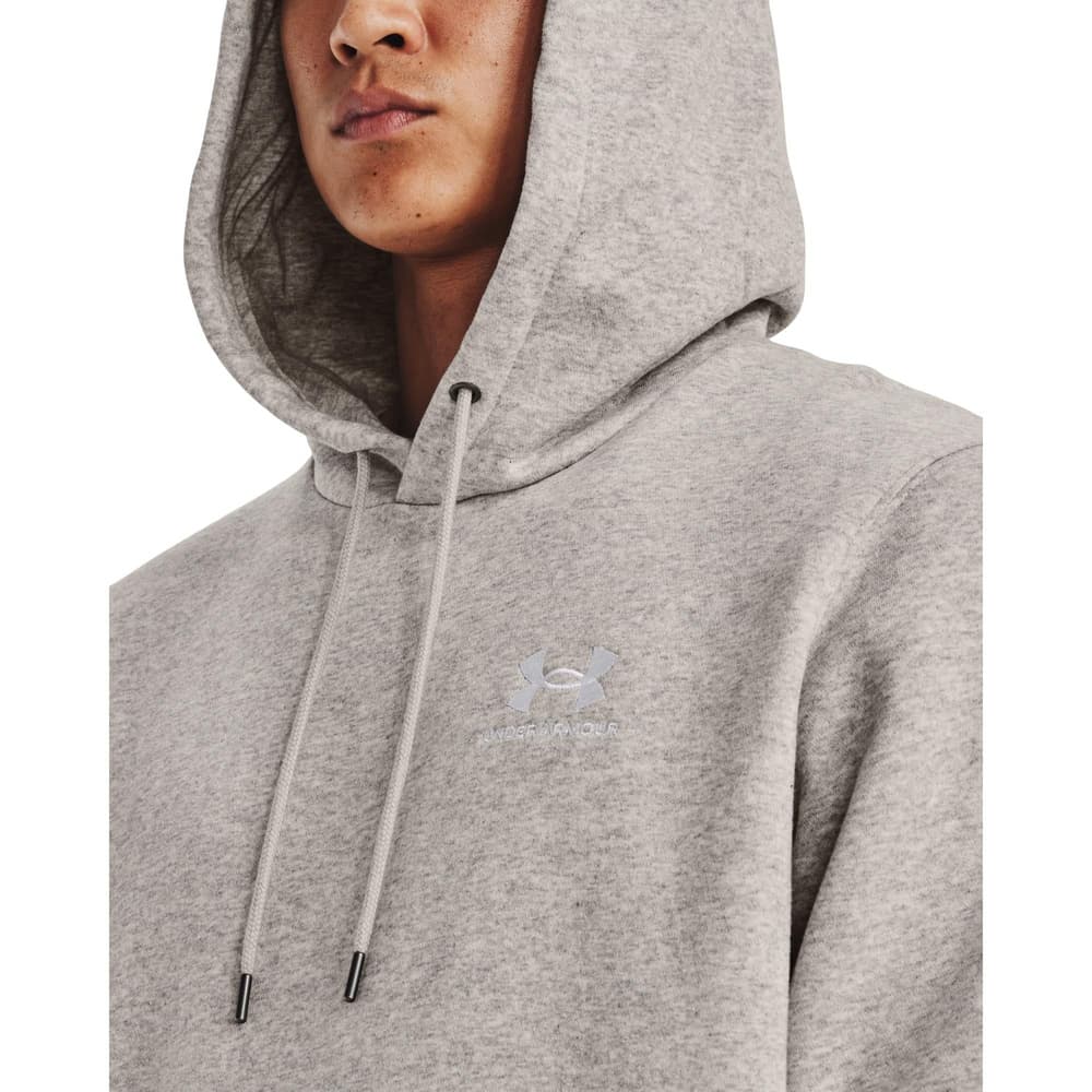 Essential Fleece Hoodie Ghost Gray Medium Heather/White, view: 2