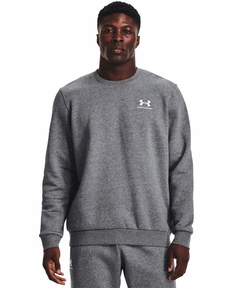 Essential Fleece Crew Pitch Gray Medium Heather/White, view: 0