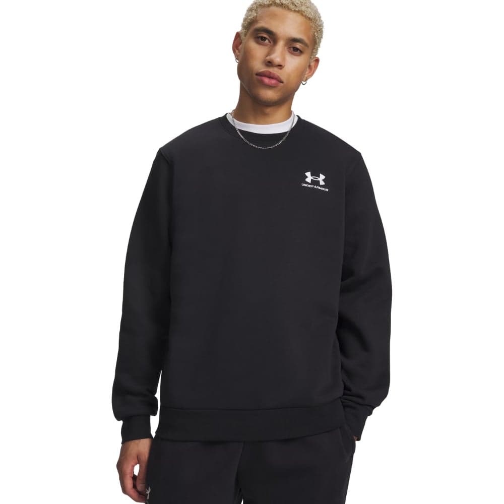 Essential Fleece Crew Black/White, view: 2