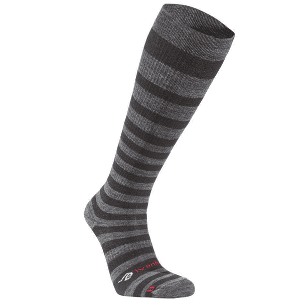 M's Wool Sock Compression Stripe Black, view: 0