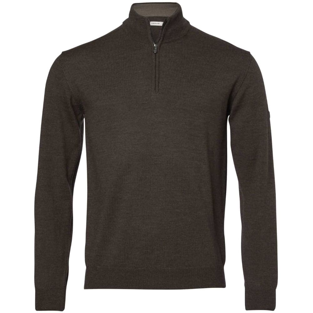 Aston Half Zip Merino Pullover Men Dark Green, view: 0