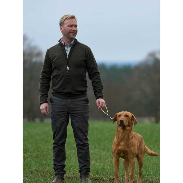 Aston Half Zip Merino Pullover Men Dark Green, view: 2