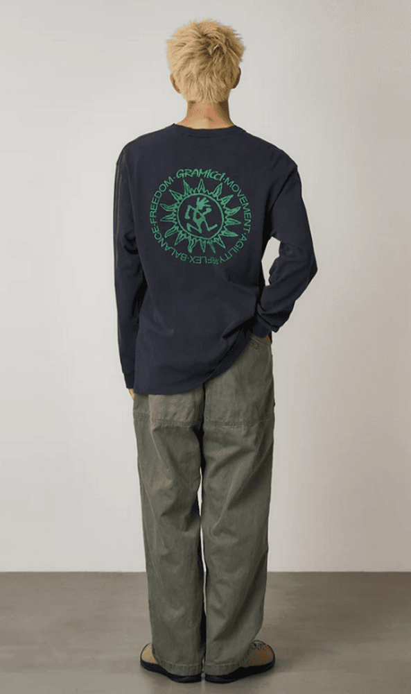 Sun L/S Tee -pitkähihainen t-paita, Navy Pigment, view: 2
