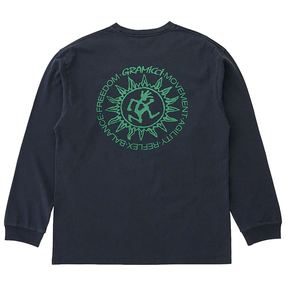 Sun L/S Tee -pitkähihainen t-paita, Navy Pigment, view: 0