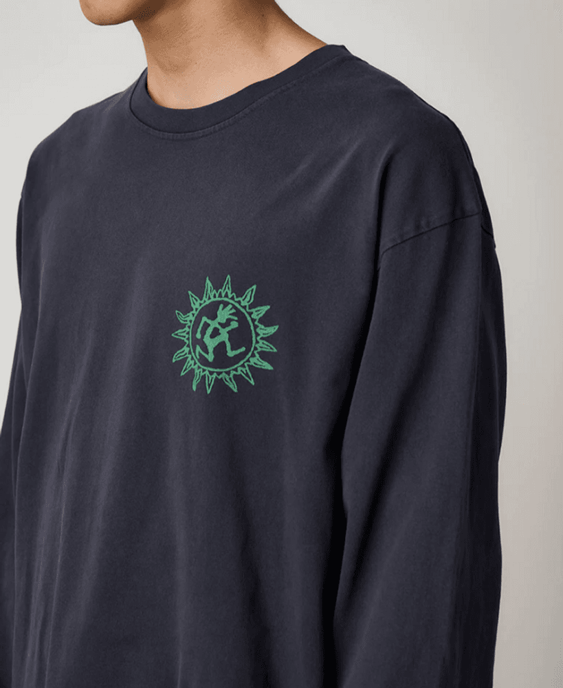 Sun L/S Tee -pitkähihainen t-paita, Navy Pigment, view: 1