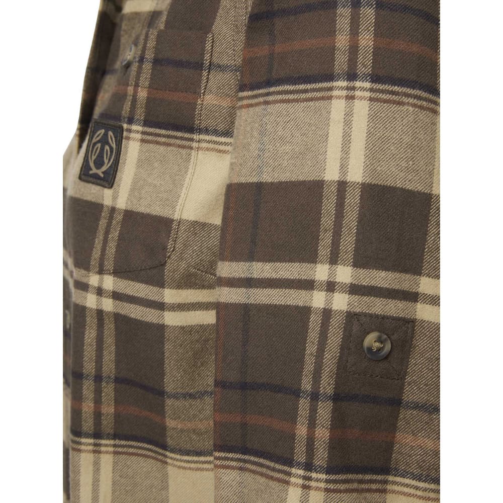 W's Heron Flannel Shirt Soil Brown Checked, view: 2