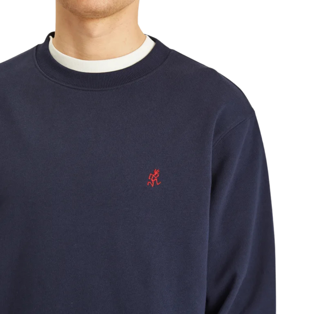 One Point Crew Sweatshirt Dark Navy, view: 1