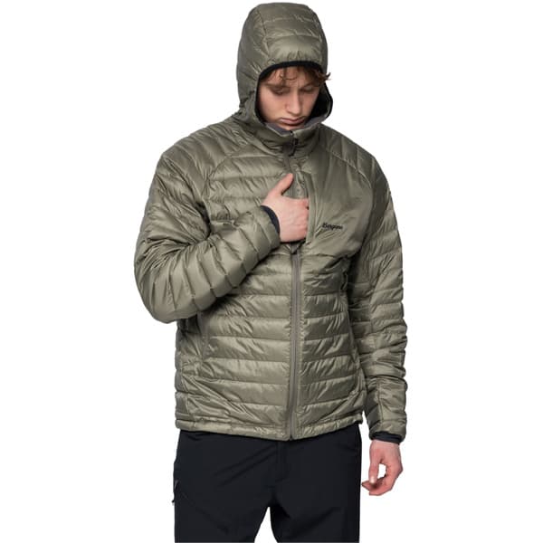 M's Vaagaa Light Down Jacket Hood Green Mud, view: 4