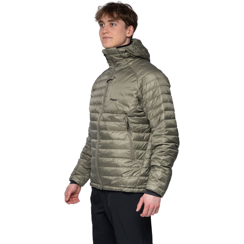 M's Vaagaa Light Down Jacket Hood Green Mud, view: 2