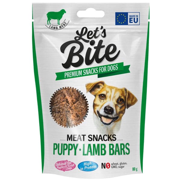 Let's Bite Meat Snacks lammaspatukat pennuille, 80 g, view: 0