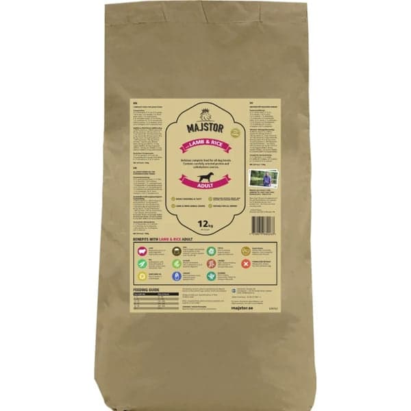 Majstor Original lammas & riisi, aikuisille koirille, 12 kg, view: 0