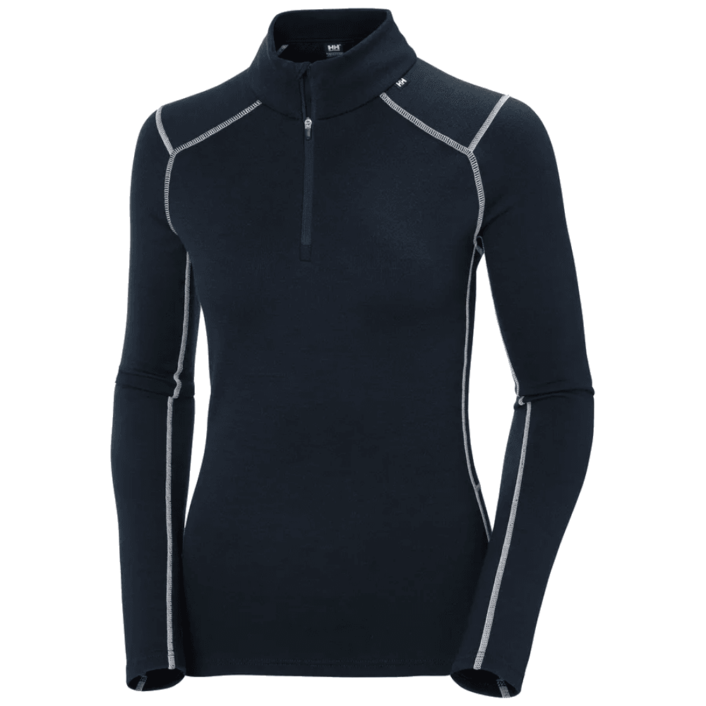 Naisten Lifa Merino Midweight 1/2 Zip -aluspaita, tummansininen, view: 0