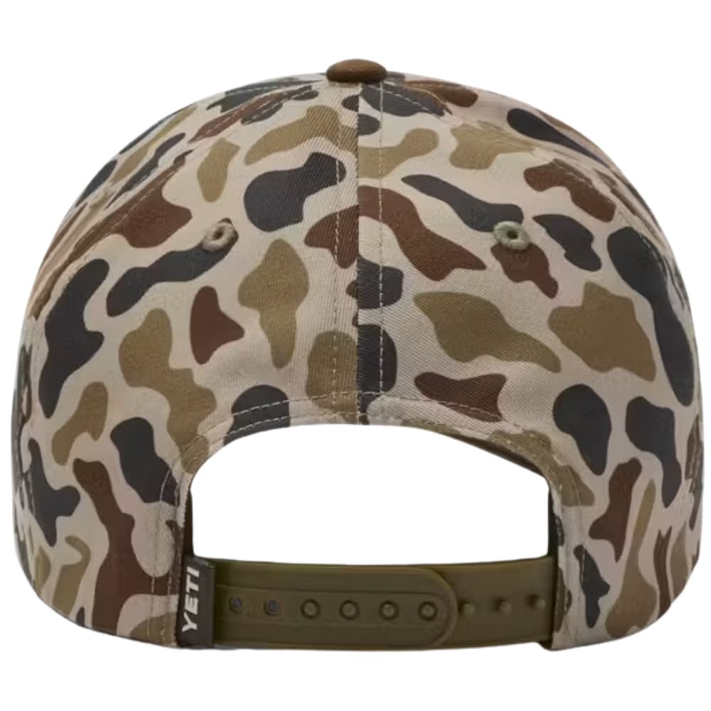Logo Woven Flat Brim Snapback Hat Camo, view: 3