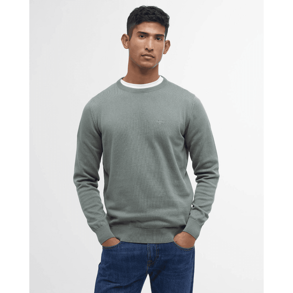 Pima Cotton Crew Agave Green, view: 1