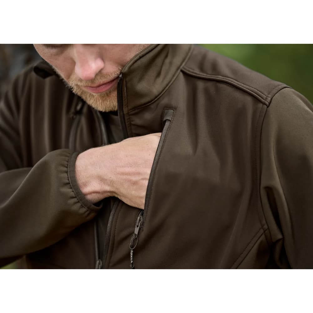 M's Härkila Scandinavian Softshelljacka Willow Green/Shadow Brown, view: 4