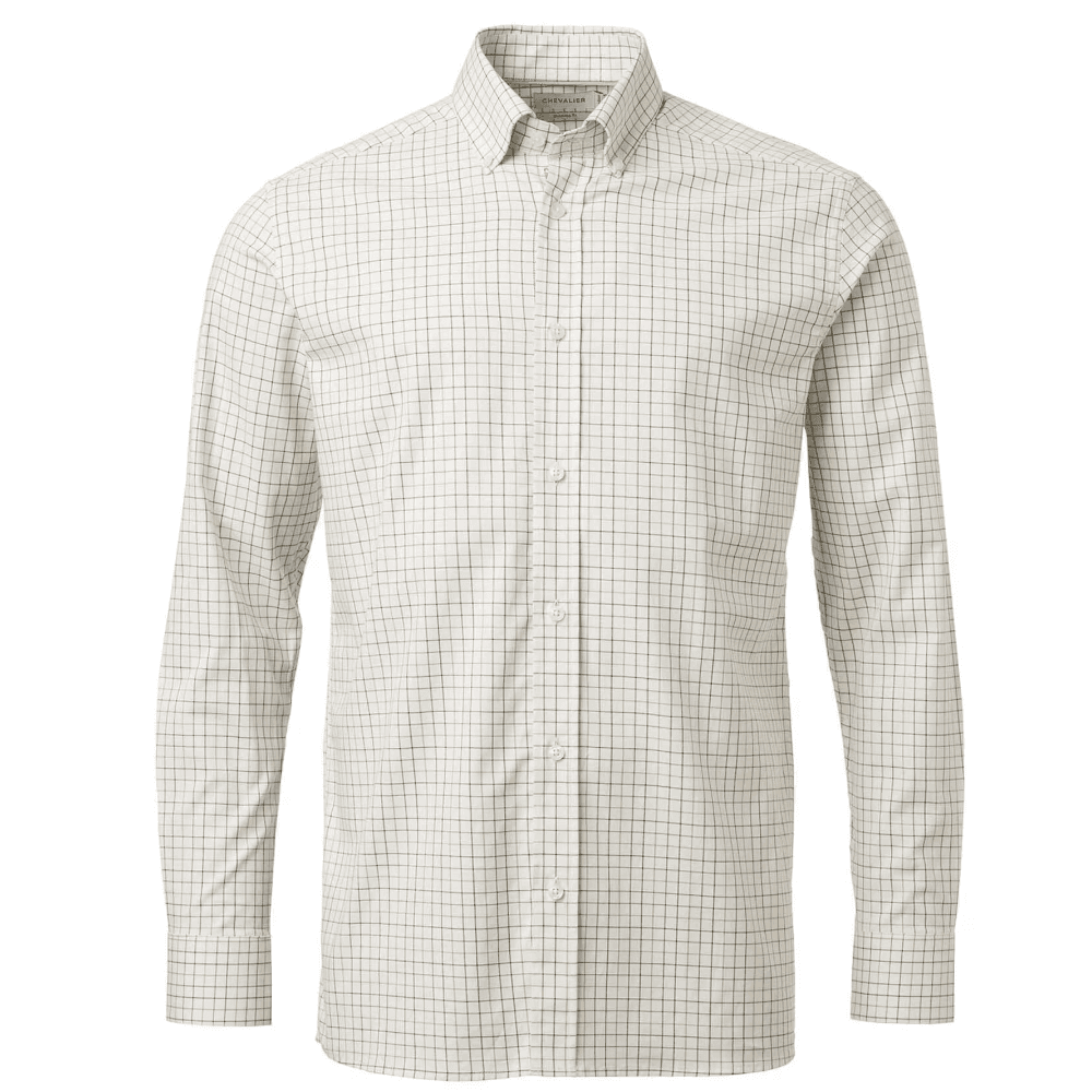 Baron Shooting Fit Stretch Shirt Men Stormy Blue Tattersall, view: 0