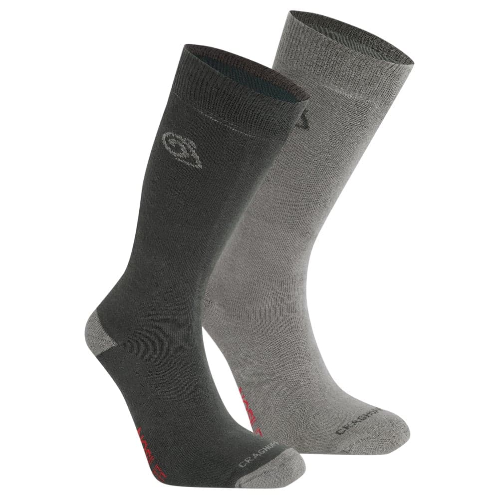 Nosilife Travel Twin Pack Socks Black Pepper / Mid Grey, view: 0