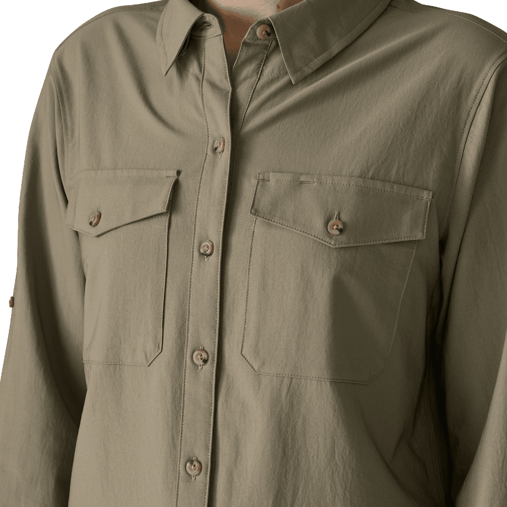 W's L/S Self Guided Sun Shirt River Rock Green, view: 4