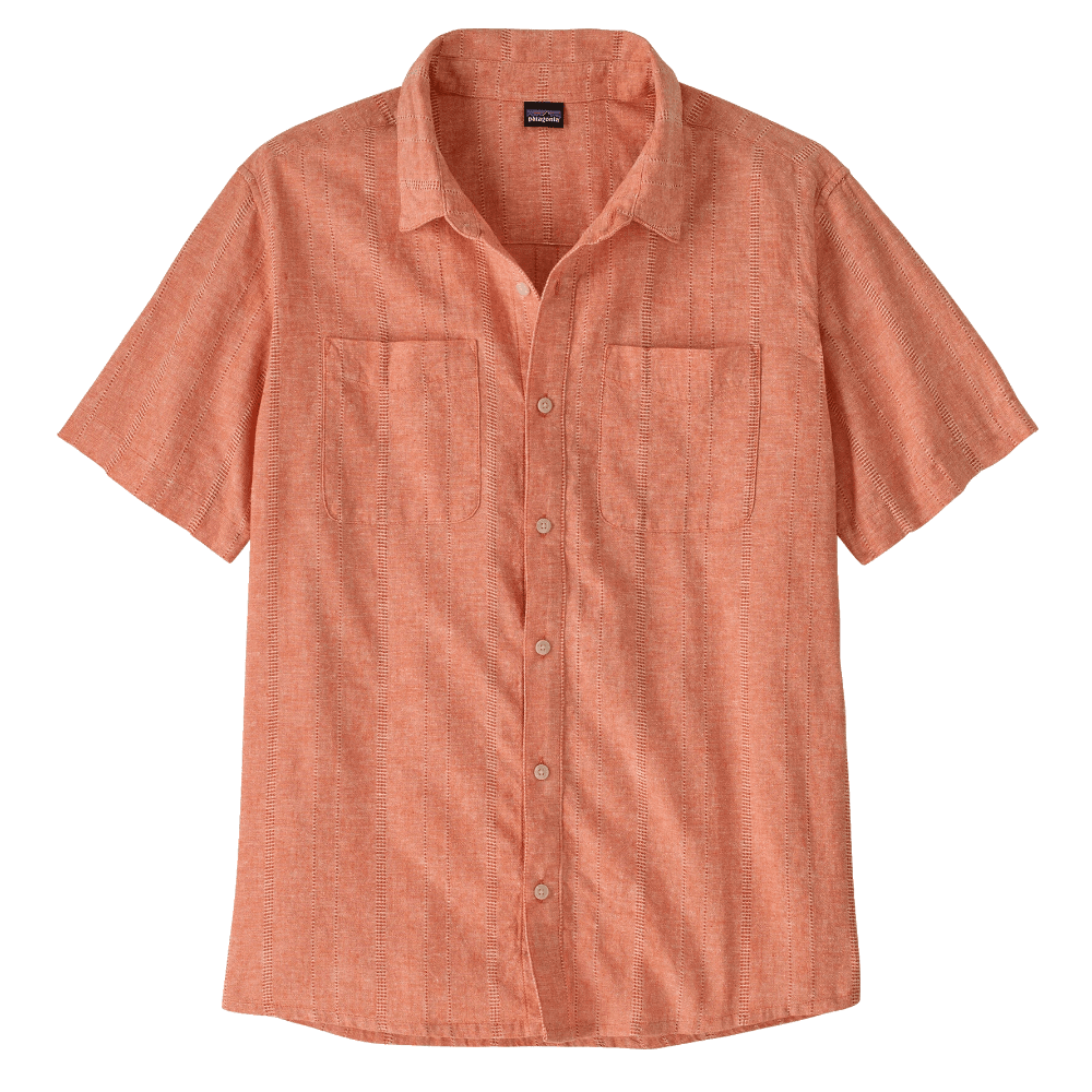 M's Back Step Shirt Swell Dobby: Coal Orange, view: 0