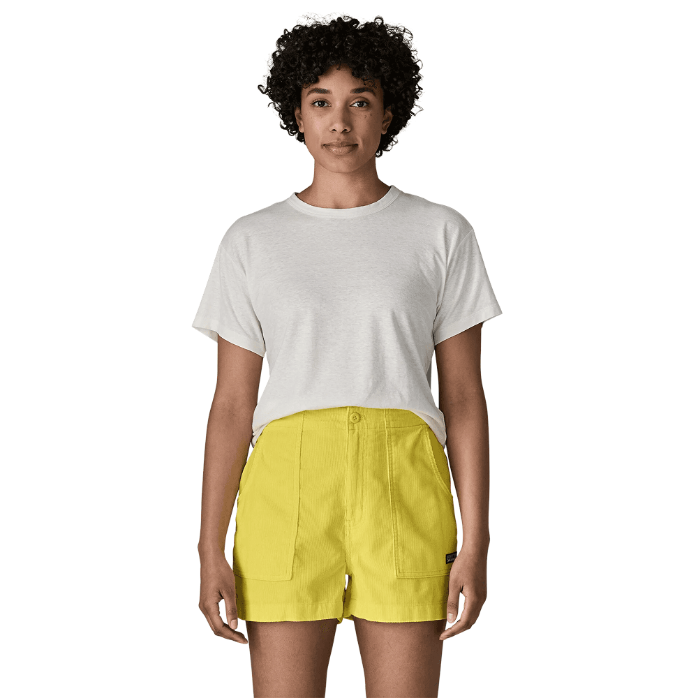 W Retro Cord Shorts Lemon Zest, view: 1