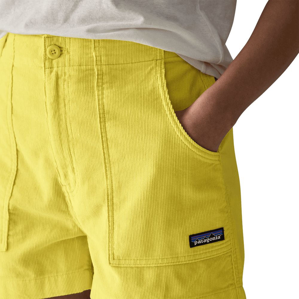 W Retro Cord Shorts Lemon Zest, view: 3
