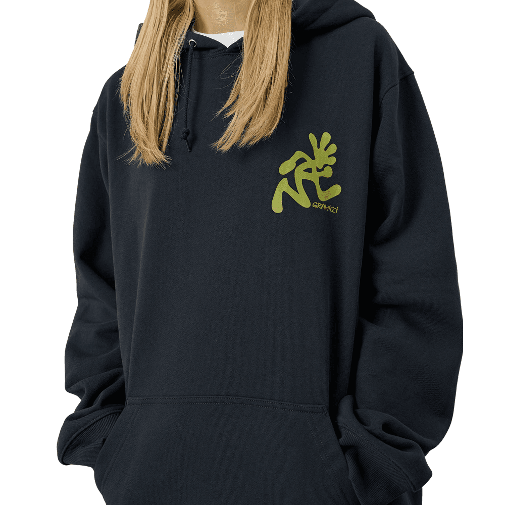 Running Man Hooded Sweatshirt Vintage Black, view: 1