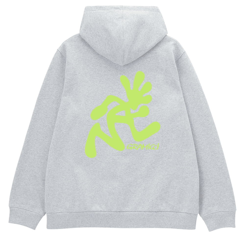 Running Man Hooded Sweatshirt Heather Grey, view: 2