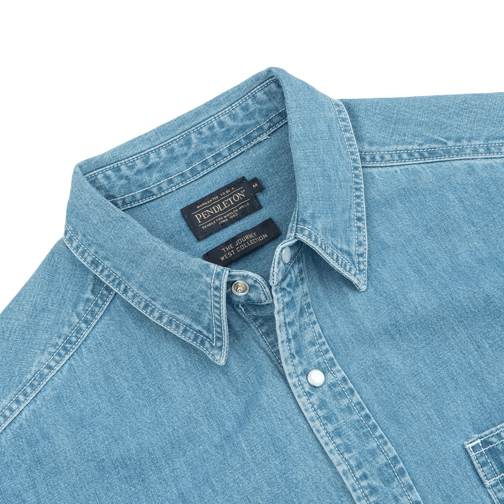 Western Workshirt - Stone Washed Stone Wash Denim, view: 2