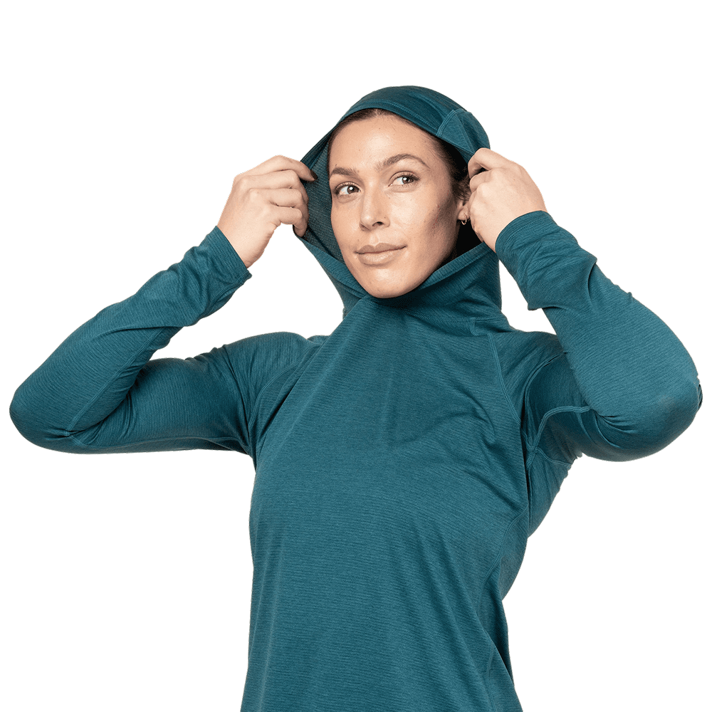 W's Glace Hooded Top Majolica Blue, view: 3