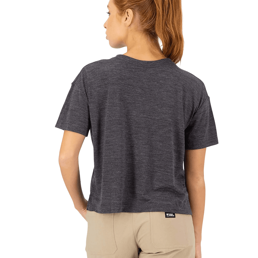 Zephyr Merino Tencel Boxy T-Shirt Smoke, view: 2