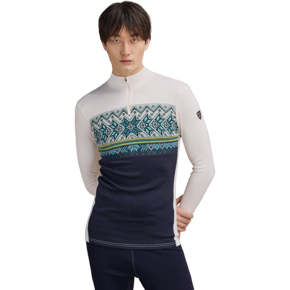 Vail Masculine Baselayer Half Zip Navy Offwhite, view: 1