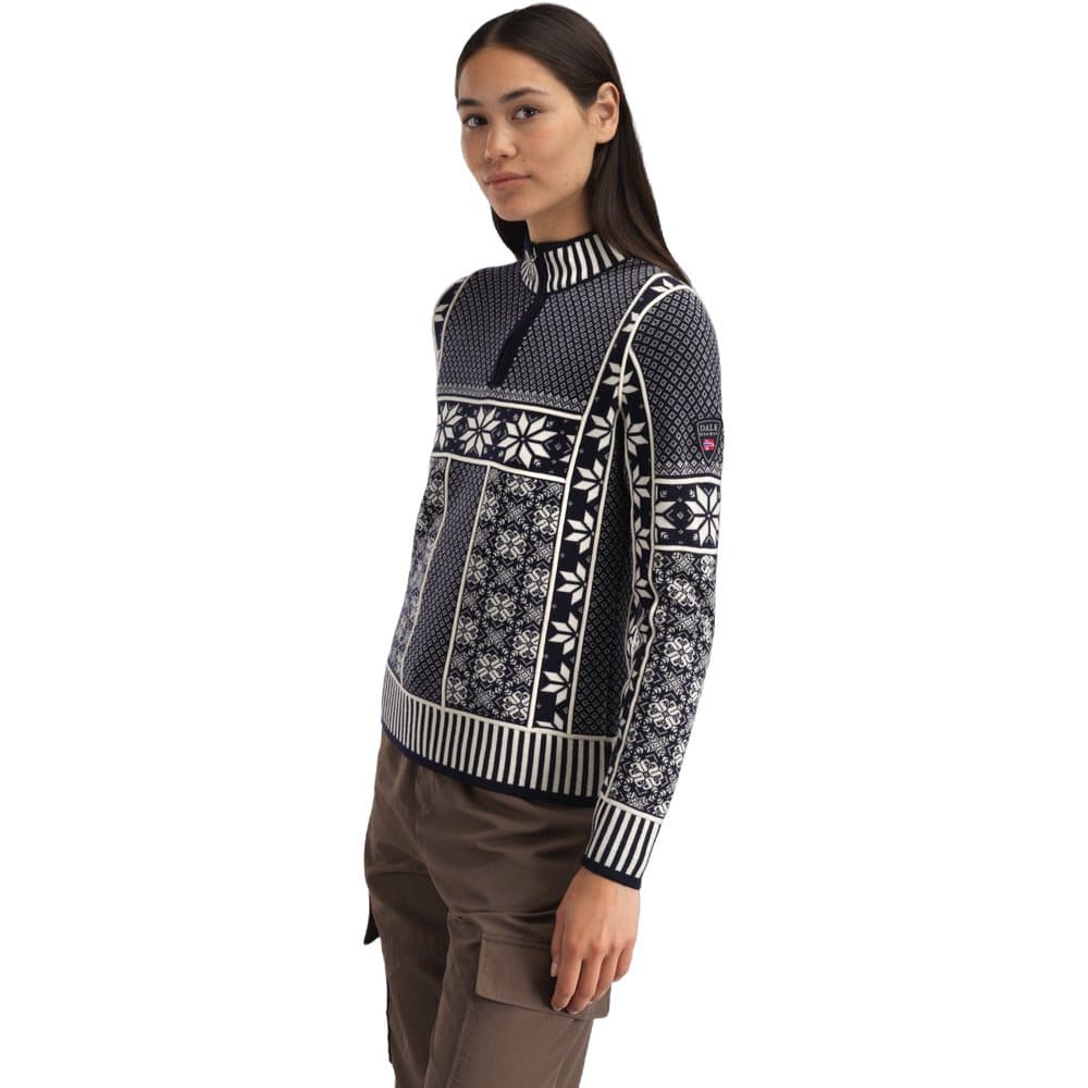 Vardasen Fem. Sweater Marine Offwhite, view: 3