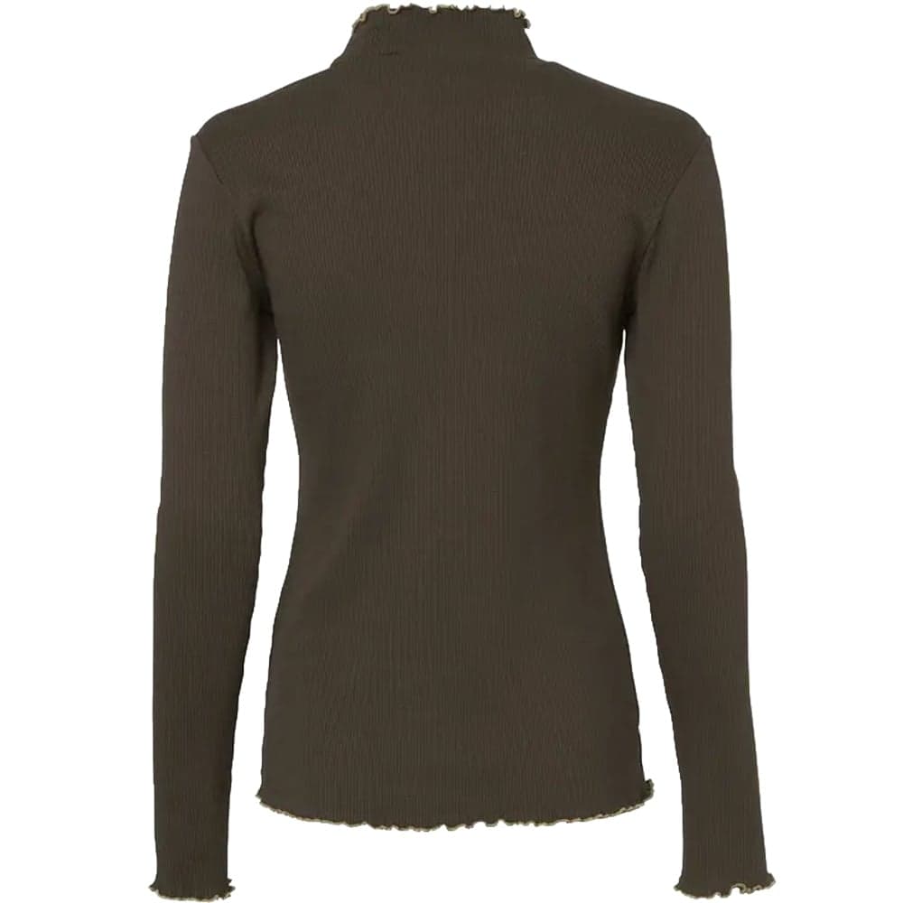 Kelly Longsleeve Top Women Leather Brown, view: 1