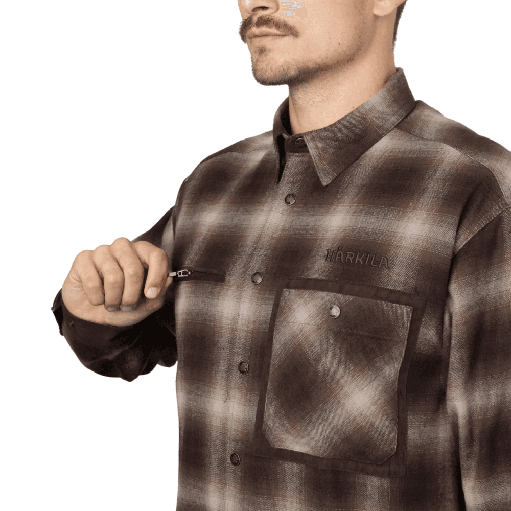 Folke Shirt -paitatakki, burgundi, view: 4