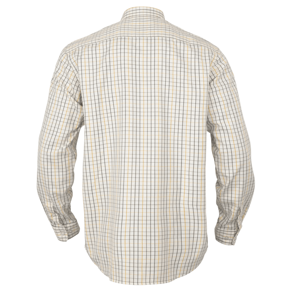 Haywood pitkähihainen villasekoitekauluspaita, Arrowwood Yellow Check, view: 1