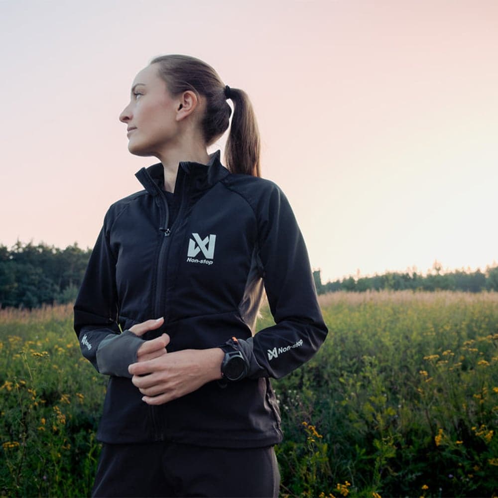 W's Canix Warm-Up Jacket Black/Orange, view: 2