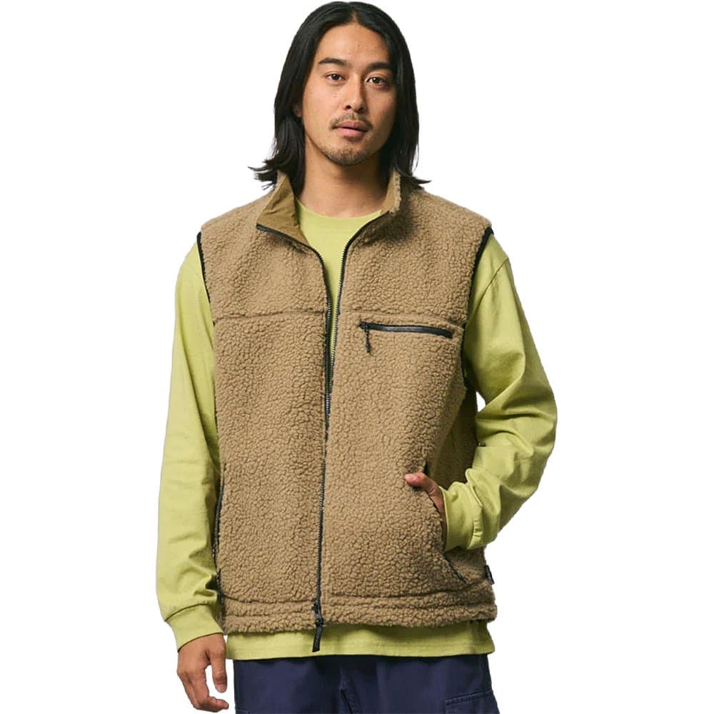 Reversible Sherpa Vest Beige/Tan, view: 7
