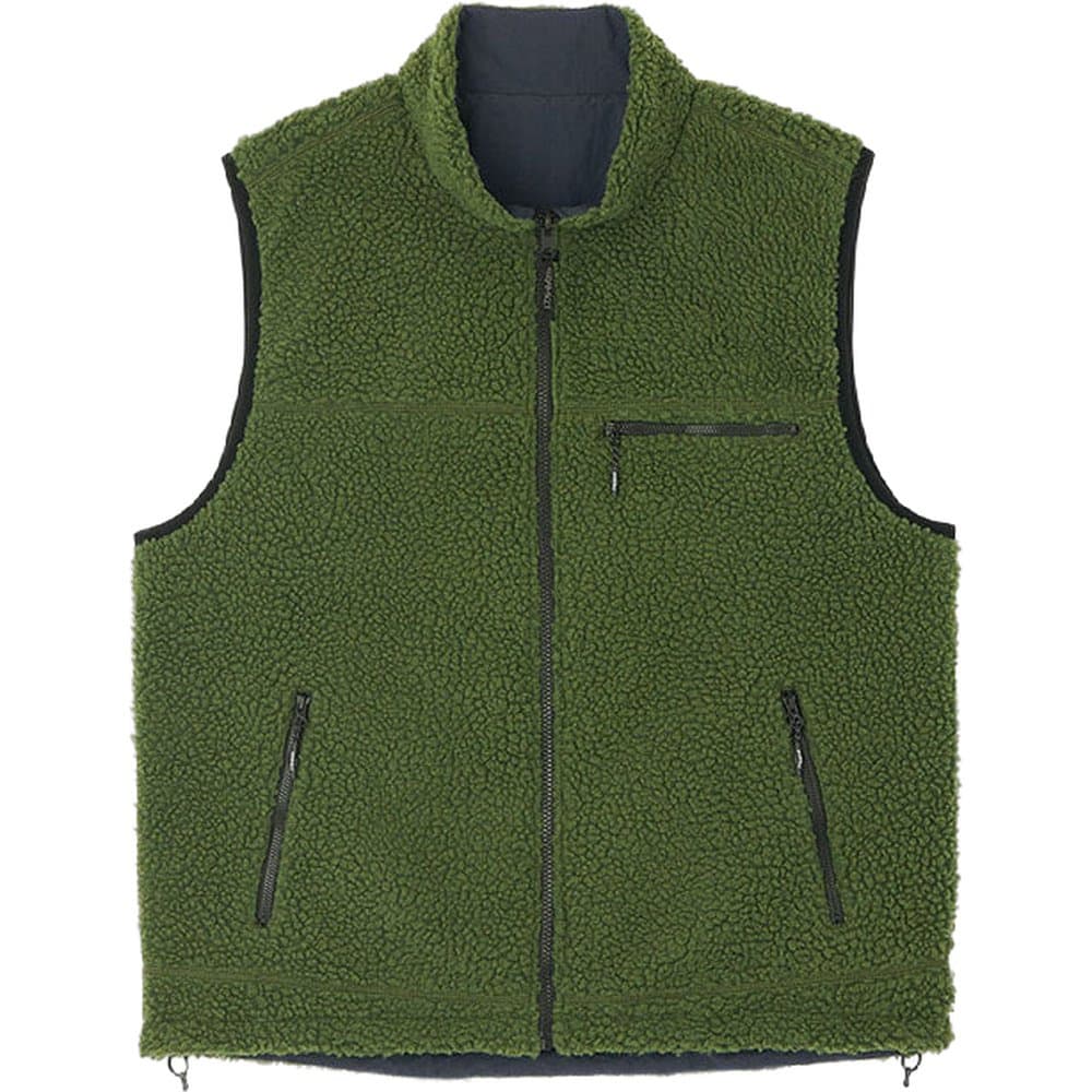 Reversible Sherpa Vest Olive/Navy, view: 1