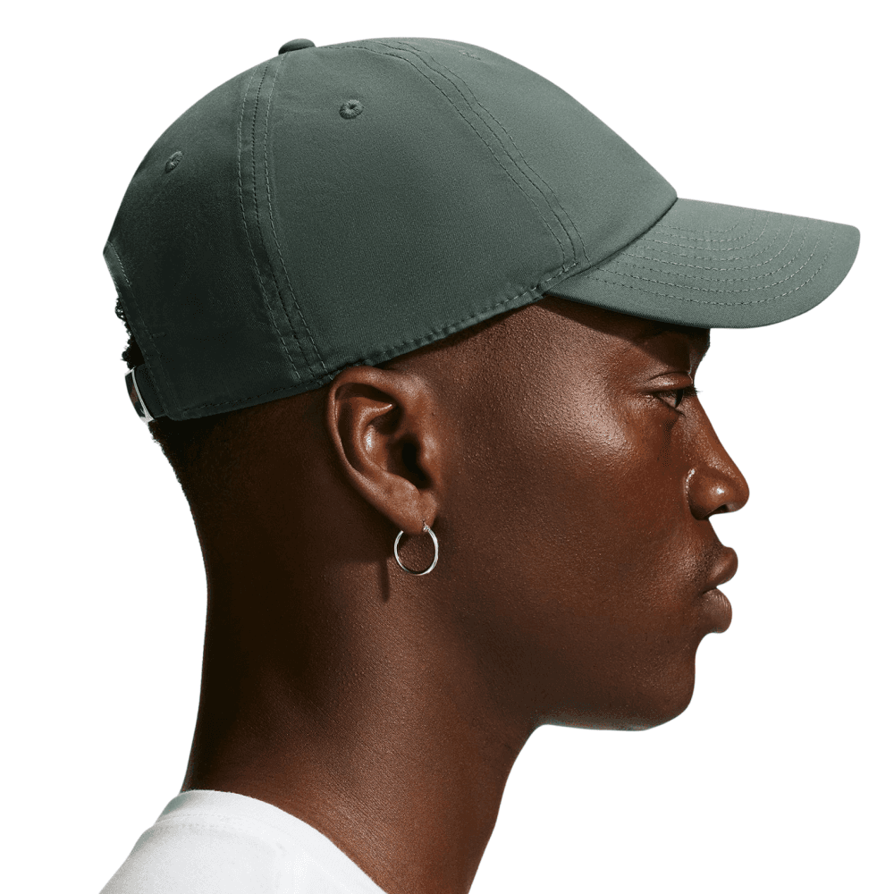 Dri-Fit Club Unstructured Metal Swoosh Cap Camo Green/Metallic Silver, view: 4