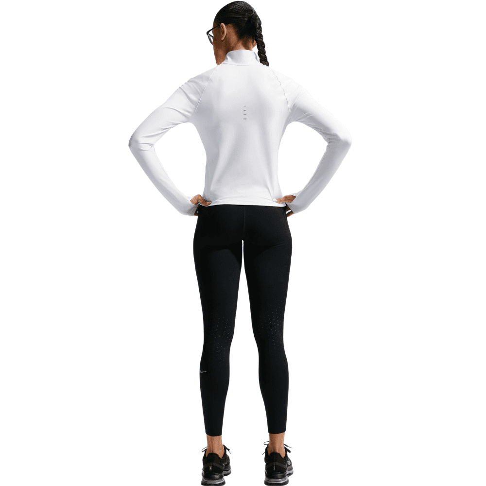 W's Swift High-Waisted 7/8 Running Leggings With Pockets Black/Reflective Silv, view: 1