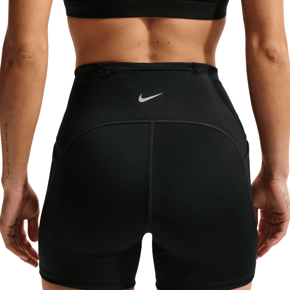 W's Swift High-Waisted 4" Tight Running Shorts With Pockets Black/Reflective Silv, view: 3