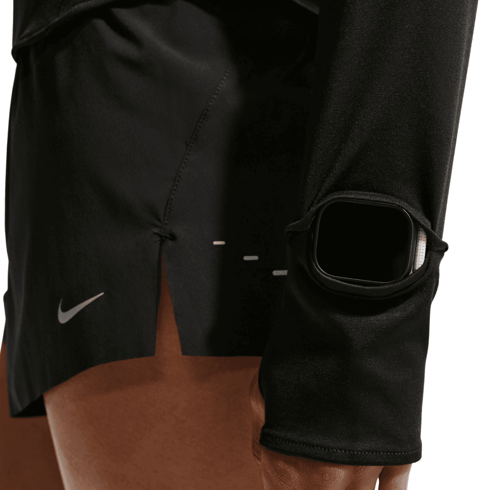 W's Swift Dri-Fit Uv 1/4-Zip Running Top Black/Reflective Silv, view: 3