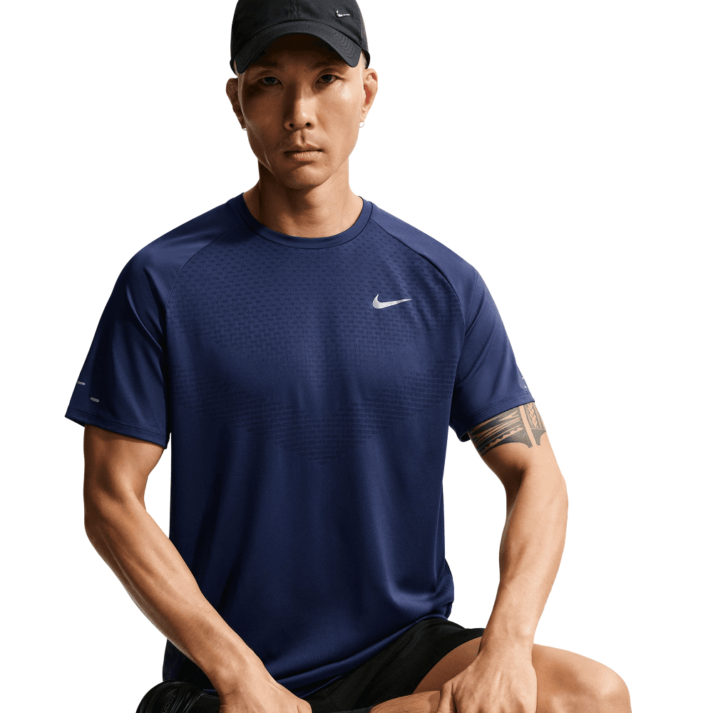 M's Stride Dri-Fit Adv Short-Sleeve Running Top Midnight Navy/Reflective Silv, view: 1