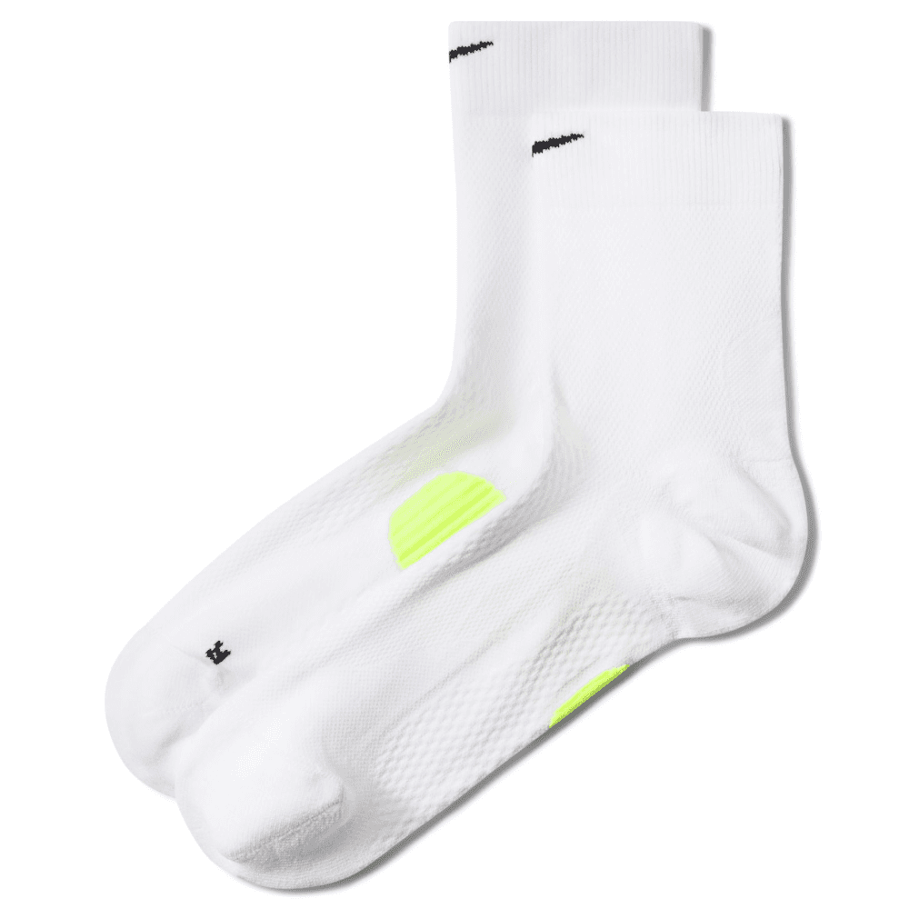 Run Midweight Running Micro-Crew Socks (1 Pair) White/Volt/Black, view: 0