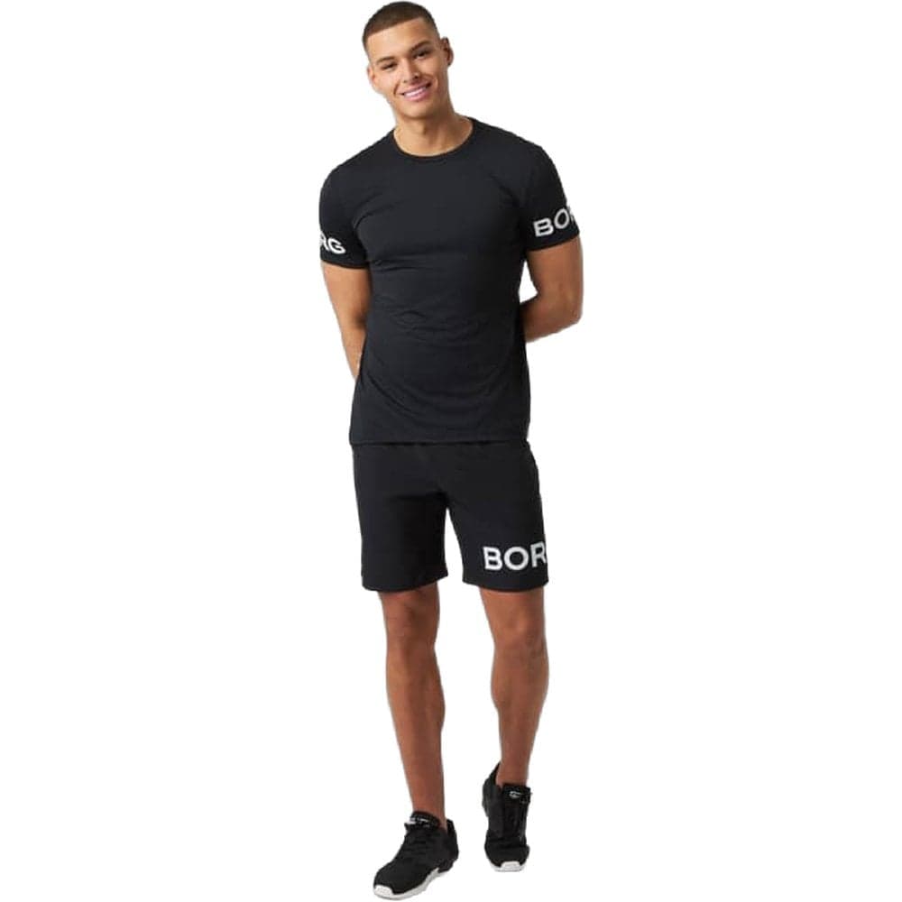 Borg 9" Shorts Black White Logo, view: 2